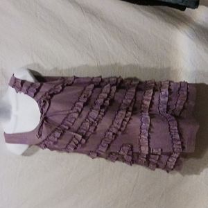 J.Crew tank style Ruffle Midi shift dress Size 6 Color; lavender